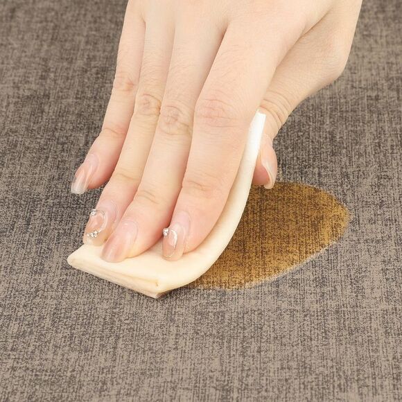 6 Set Heat Resistant Waterproof Dining PU Place Mats 17x12 inch Khaki - Picture 5 of 6